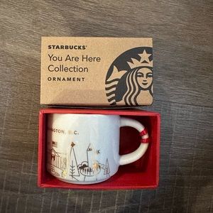 New Starbucks You Are Here Ceramic 2oz Mini Ornament Mug Cup WASHINGTON DC